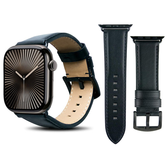 Pulseira de Couro Alto Compatível com Apple Watch Band 49mm 44mm 45mm 42mm, Clássica, Feita à Mão, de Couro Italiano Anilina Premium de Grão Completo, Alça de Substituição para Homens e Mulheres, Pulseiras para Apple Watch Ultra